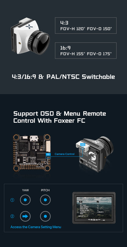 Foxeer T-Rex Micro 1500TVL 1.7mm FPV Camera