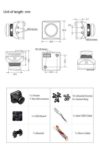 Foxeer T-Rex Mini 1500TVL 1.7mm FPV Camera