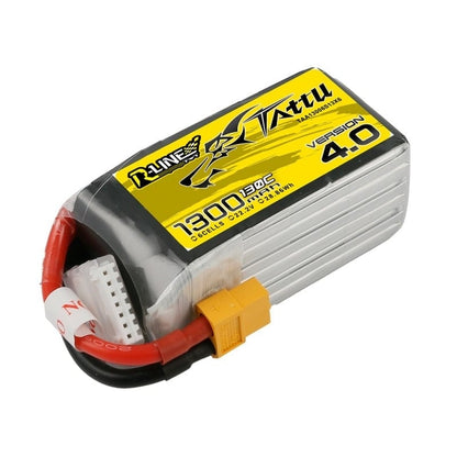 Tattu R-Line Version 4.0 1300mAh 22.2V 130C 6S1P Lipo Battery Pack (XT60)