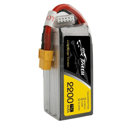 Tattu 2200mAh 14.8V 75C 4S1P Long Range Lipo Battery Pack