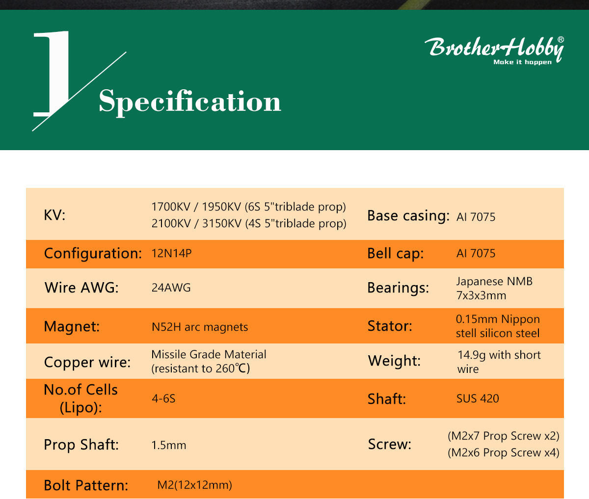 BrotherHobby TC 2004 Ultralight Motor (1700kV, 1950kV, 2100kV, 3150kV)