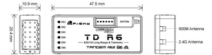 FrSky TD R6 Tandem Dual-Band Receiver (2.4GHz/900/868MHz)