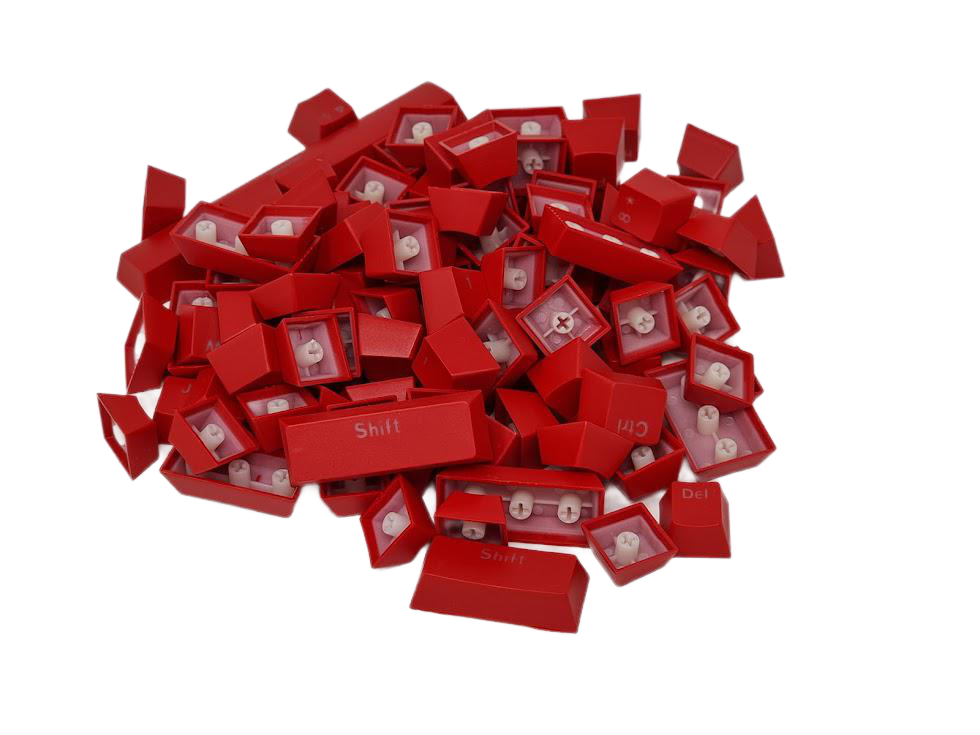 ABS Keycaps Full Size Red