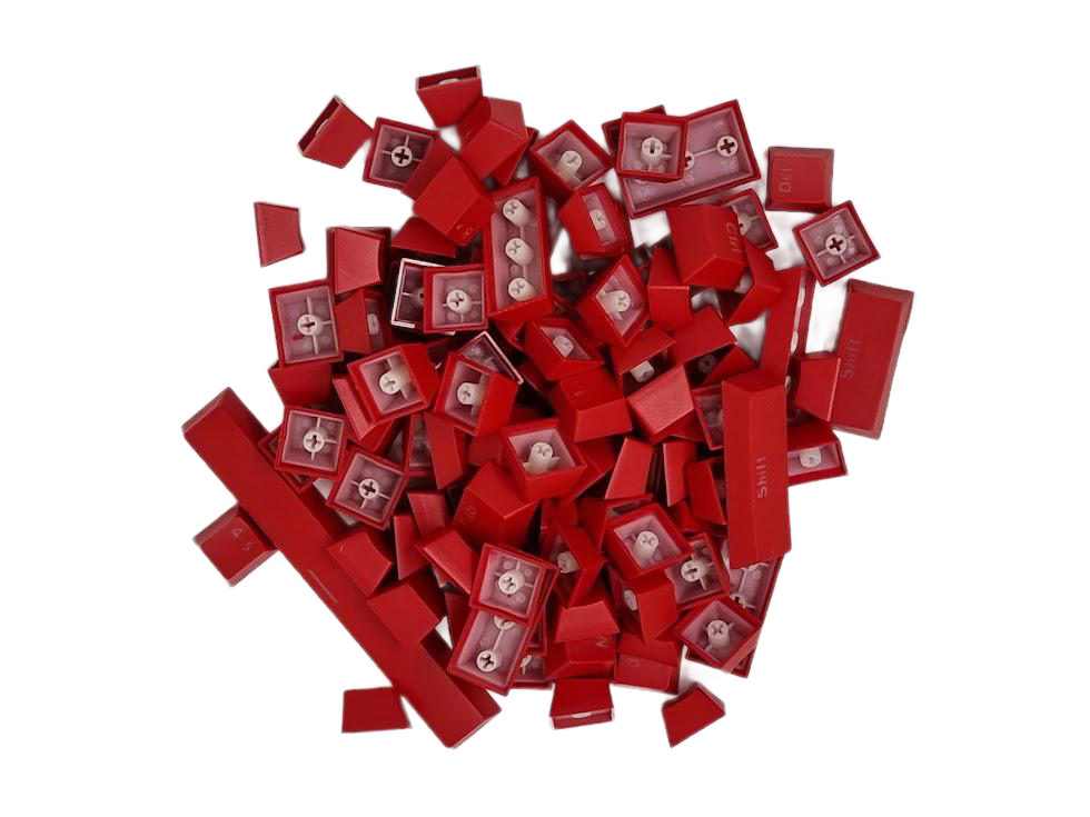 ABS Keycaps Full Size Red