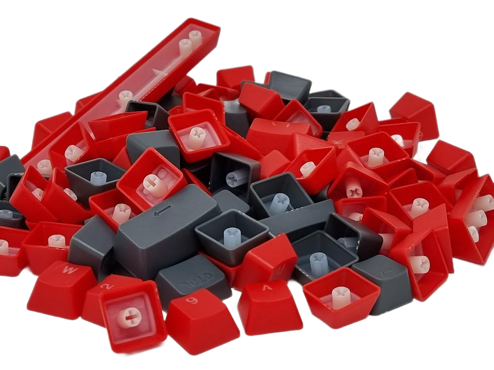 ABS Keycaps Full Size Red&Charcoal