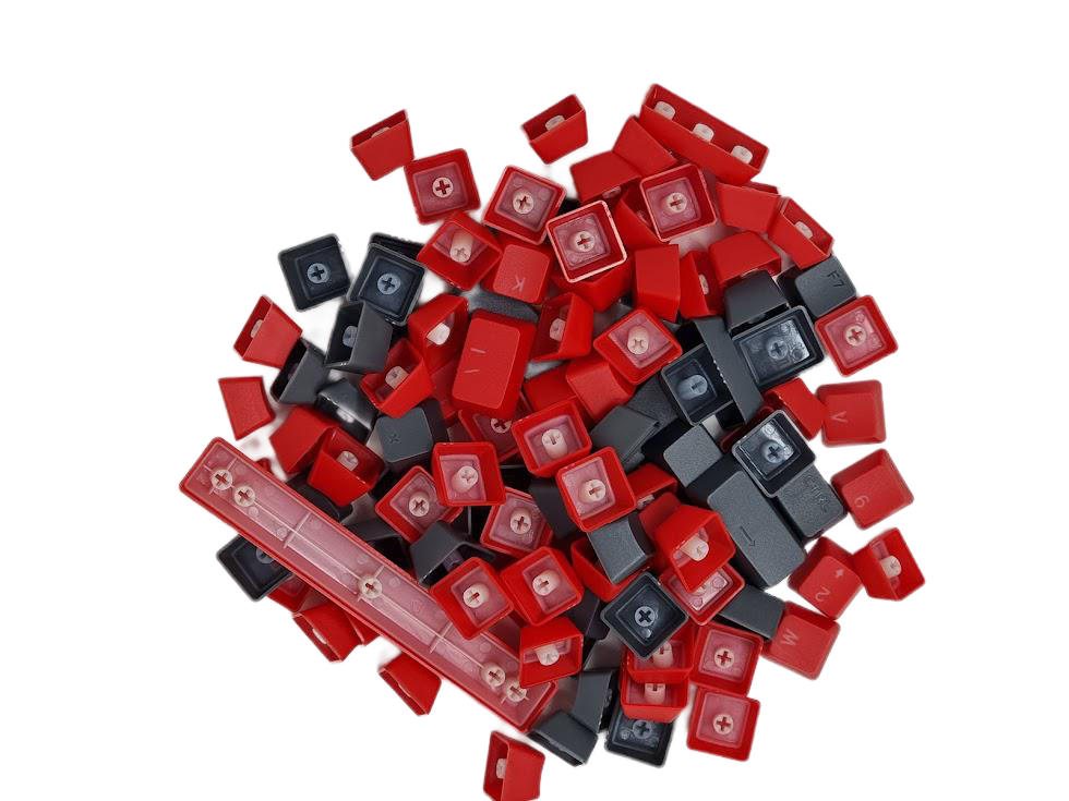 ABS Keycaps Full Size Red&Charcoal