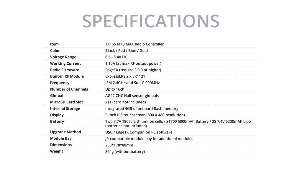 RadioMaster TX16S MK3 MAX ELRS Radio