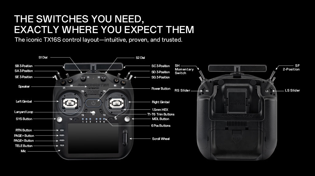 Radio Commande TX16S MK3 (ELRS / M2)