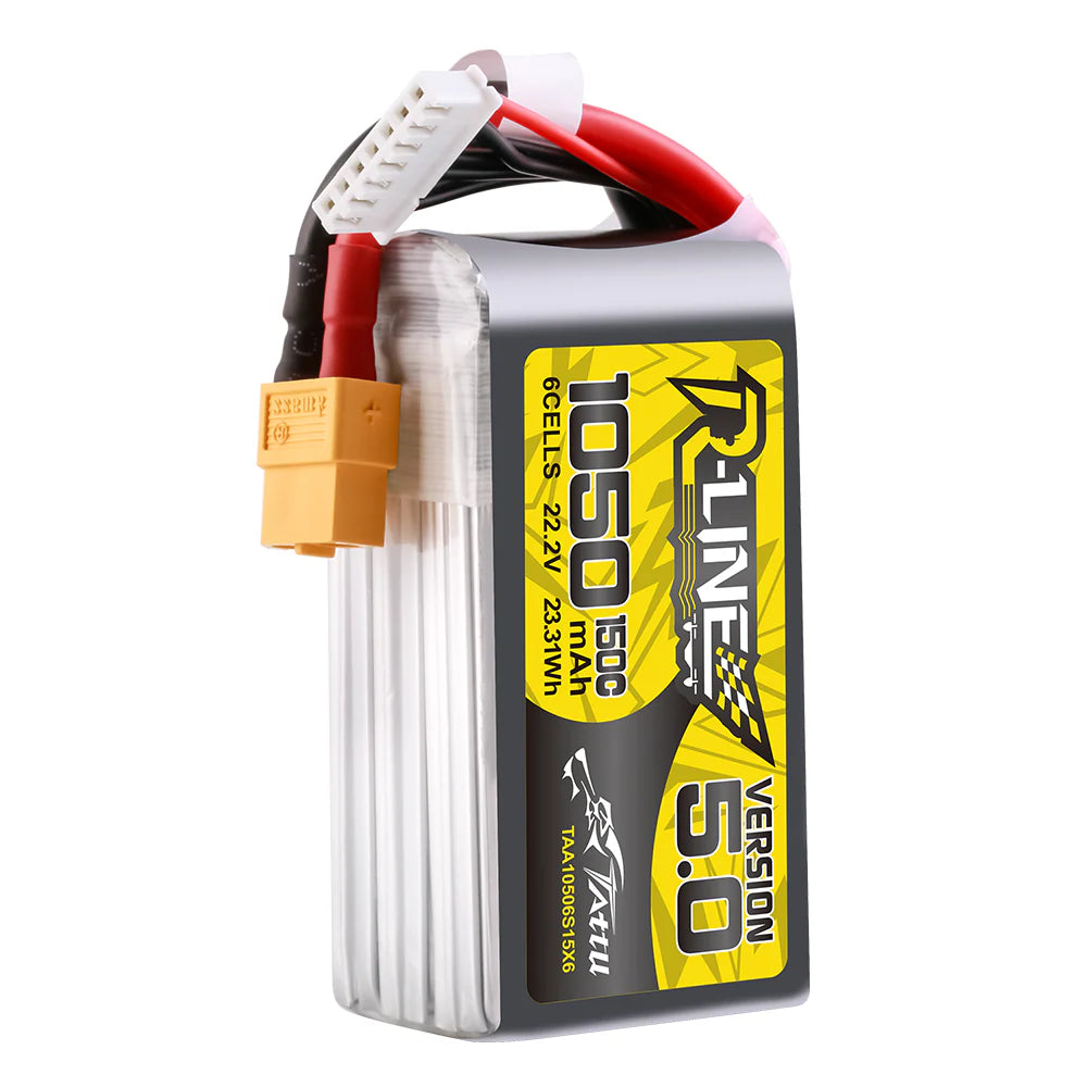 Tattu R-Line Version 4.0 1050mAh 22.2V 130C 6S1P Lipo Akku (XT60)
