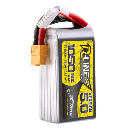 Tattu R-Line Version 4.0 1050mAh 22.2V 130C 6S1P Lipo Akku (XT60)