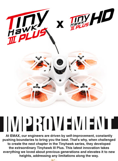 EMAX TinyHawk III Plus Micro Brushless FPV Drone (Analog RTF Bundle)
