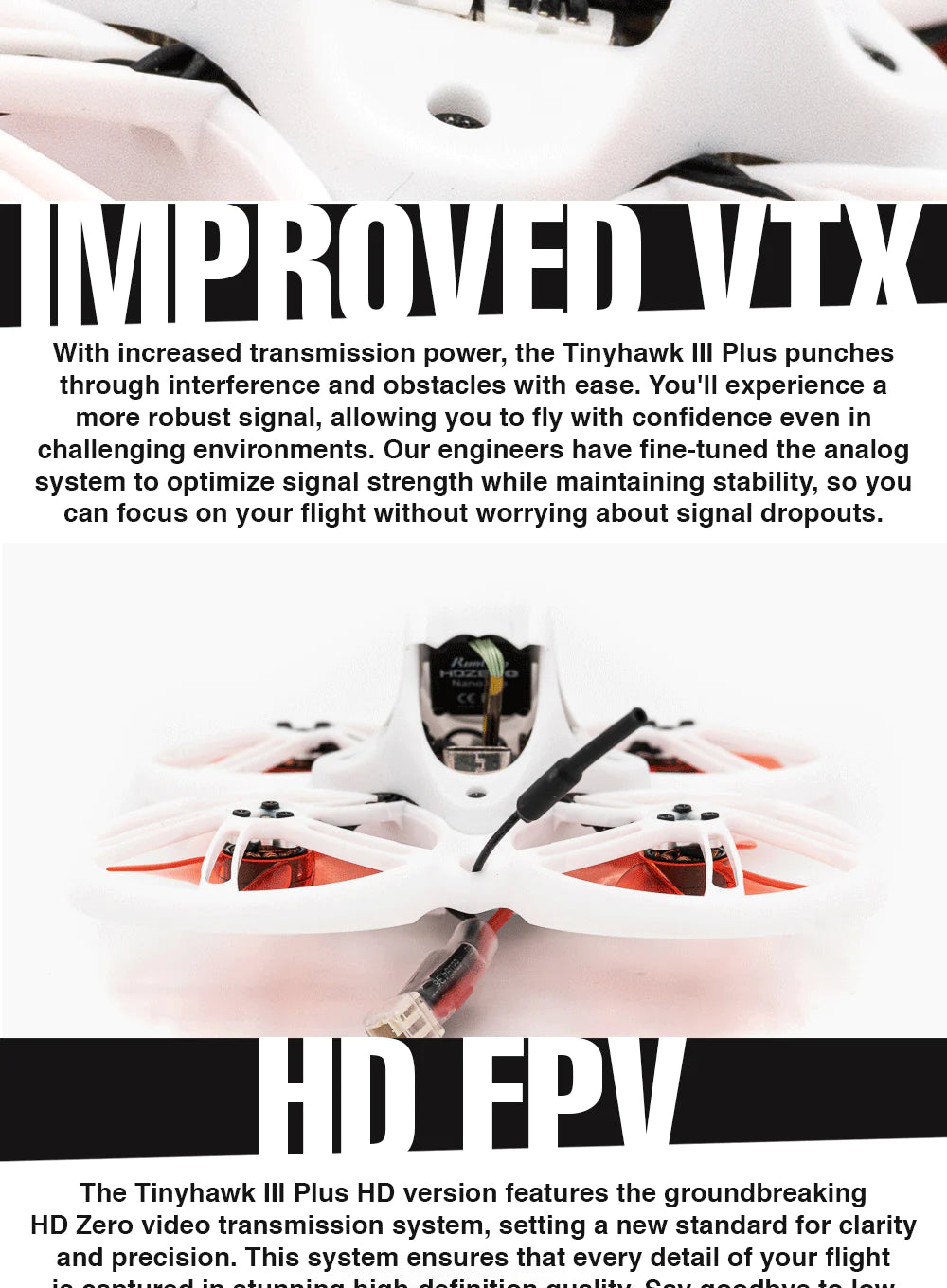 EMAX TinyHawk III Plus Micro Brushless FPV Drone (Analog RTF Bundle)