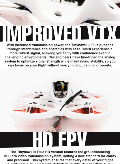 EMAX TinyHawk III Plus Micro Brushless FPV Drone (Analog RTF Bundle)
