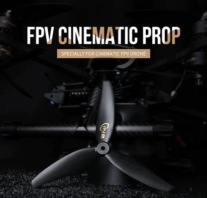 T-Motor C8.5x5 Cinematic Tri-Blade Carbon Fiber Nylon Propellers - 1CW+1CCW