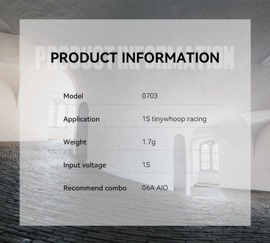 Tmotor M0703 19000kV Brushless Whoop 1S Motor