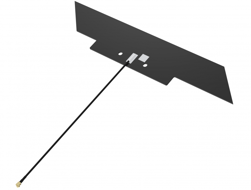 Black umbrella with a pointed tip on a white background