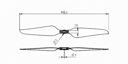 UMT 17.5x6.5 Carbon Fiber Folding Propeller
