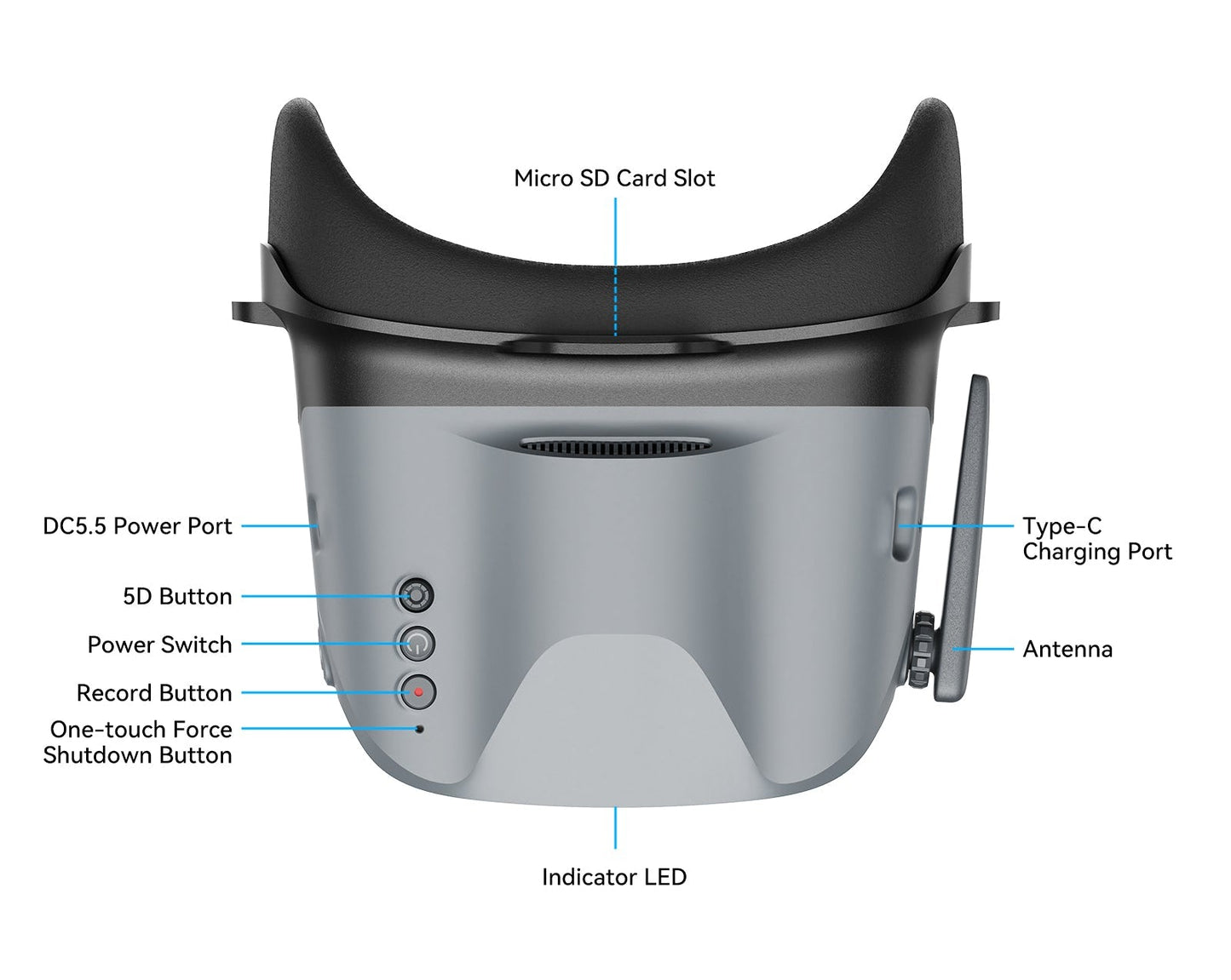 BetaFPV VR04 FPV Goggles with DVR (48CH, 5.8GHz)