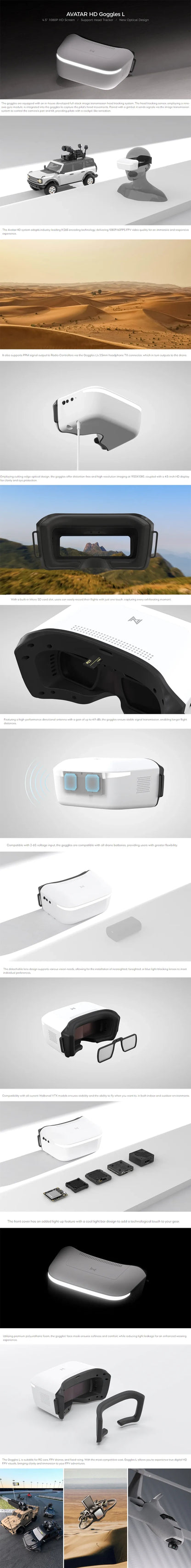 Caddx / Walksnail Avatar HD FPV Goggles L