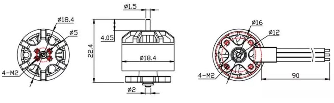 Emax RS1408 Brushless Motor (2300Kv, 2600Kv, 3600Kv) (2-5S)