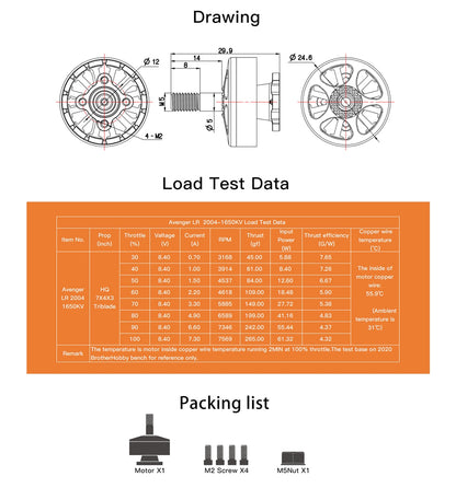 BrotherHobby Avenger LR 2004 1650kv Motor