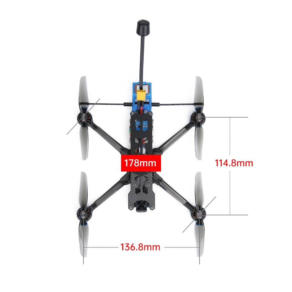 Chimera 4 HD 4S Long Range BNF Quadcopter w/ Caddx Vista