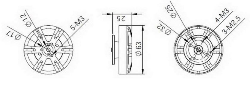 BE5208-25 330Kv Multirotor Motor