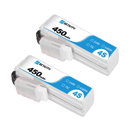 BetaFPV 450mAh 4S 75C Lipo Battery (2pcs)