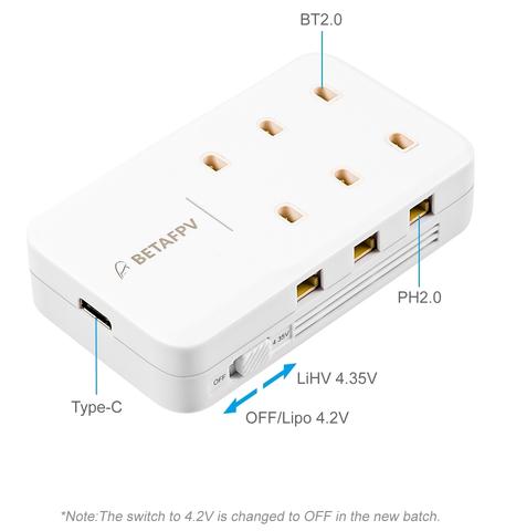 BetaFPV 6 Ports 1S Battery Charger V2 (PH2.0 BT2.0)