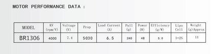 RacerStar BR1306 Brushless Motor
