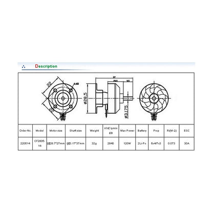 CF2805-14 2840KV Brushless Motor [SL4]