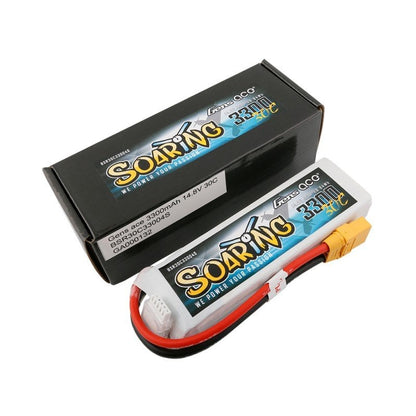 Gens ace Soaring 3300mAh 14.8V 30C 4S1P Lipo Battery Pack with XT90 plug