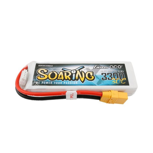 Gens ace Soaring 3300mAh 14.8V 30C 4S1P Lipo Battery Pack with XT90 plug