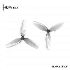 HQProp 2.4x1.2x3 Grey Tri-Blade Propellers - 1.4mm Shaft (2CW+2CCW)