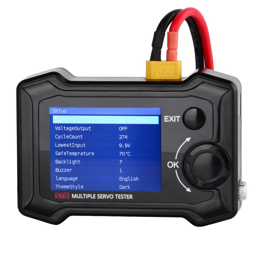 ToolKitRC - ST8 Advanced Servo tester 2.4" TFT 7-28v Sbus PPM 500-2500us