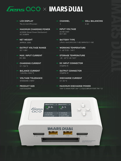 GensAce Imars Dual Channel Balance Charger (2-6S)