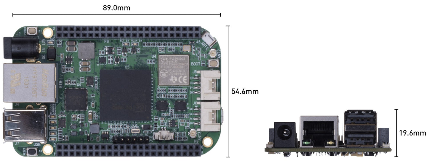 Seeed Studio BeagleBone® Green Gateway Development Board（TI AM335x WiFi+BT and Ethernet）