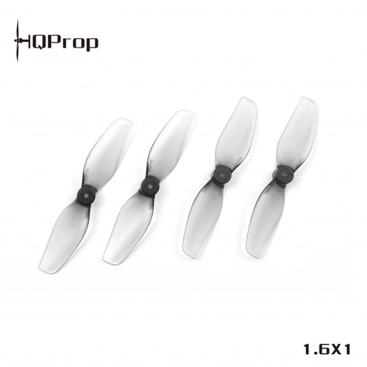 HQProp 40mm Ultralight Whoop Props (1.6x1) Grey - 1mm Shaft (Set of 4)