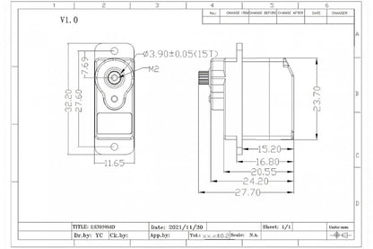 EMAX ES3059MD 12g Digital Metal Gear Servo | High-Precision PWM Actuator