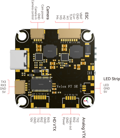 T-Motor Velox F7 SE+V70A SE 8S Flight Stack