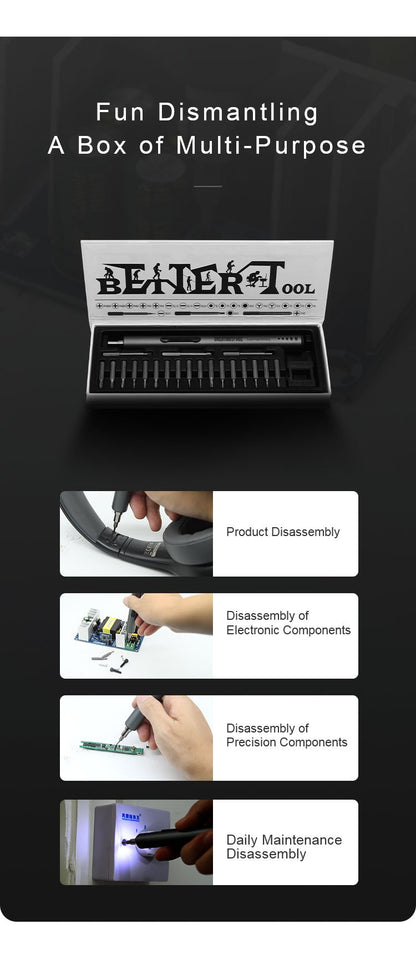 SEQURE ES-180 Micro Electric Screwdriver w/20 Bits