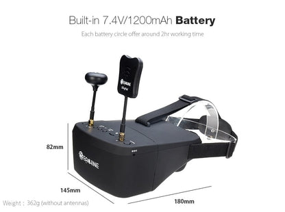 EV800D FPV True Diversity FPV Goggles w/ DVR