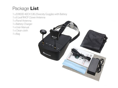 EV800D FPV True Diversity FPV Goggles w/ DVR