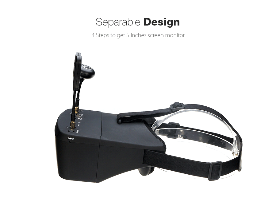 EV800D FPV True Diversity FPV Goggles w/ DVR