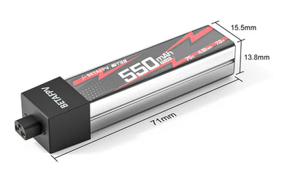 BetaFPV BT3.0 550mAh 2S Battery (pack of 2)