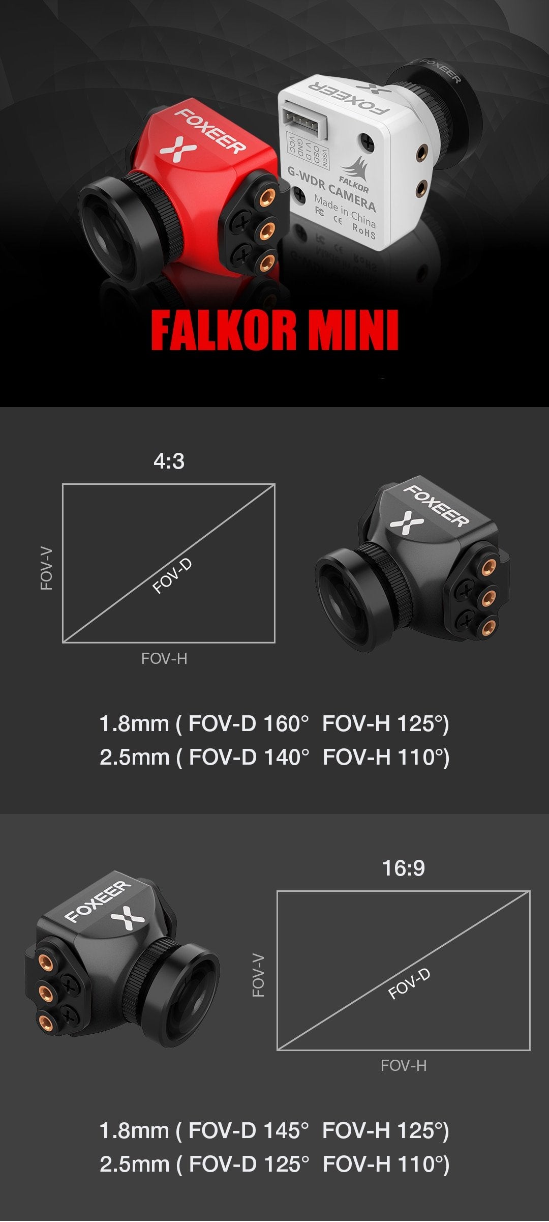 Foxeer Falkor Mini 3 1200TVL FPV Camera