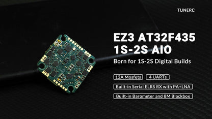 TUNERC EZ3 1S-2S HD AIO Flight Controller - 12A ESC & ELRS