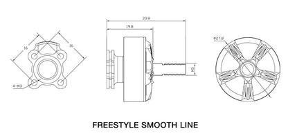 Xnova Freestyle Smooth Line 2207 Brushless Motors (4 Pack)