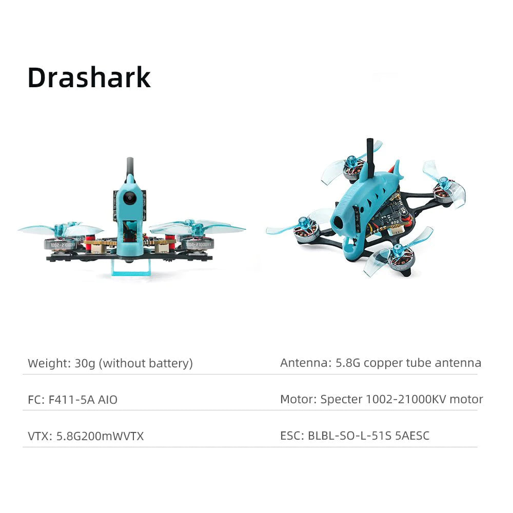 HGLRC Drashark 1.6-inch Toothpick Fpv Drone (ELRS BNF)