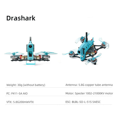HGLRC Drashark 1.6-inch Toothpick Fpv Drone (ELRS BNF)